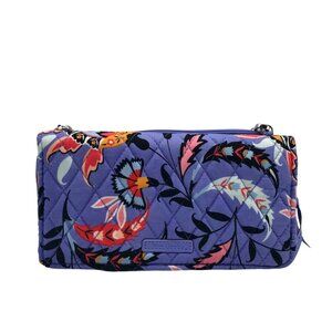 Vera Bradley Purple Mural Garden Fabric Crossbody